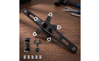 Crank Assembly with Bottom Bracket Aluminum Alloy Crankset with Bottom Bracket Stable Hollow Crankset for Cyclists, Commuters