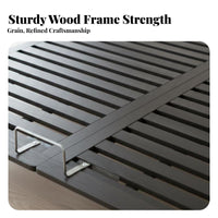 Floating Bed Frame Headboard Bedroom Furniture Minimalist Design Mattress Support for partners, Homeowners, Apartment, Guest Room