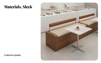 Upholstered Booth with Matching Table and Chairs Japanese Aesthetic Business Furniture Configurable Combination for Lounge Bar