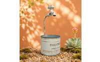 Faucet-Top Planter Weathered Vintage Iron Planter Indoor Outdoor Use