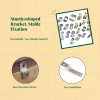Z Shaped Corner Bracket, Metal Fastener, sturdy Fixing Accessory for Picture Frame, Furniture, Shelf