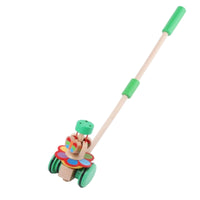 Freestanding Push Stroller Educational Wooden Stroller Sturdy Walking Toy Safe for Babies, Nursery