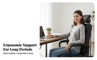 Adjustable Height Highspinal Rolling Chair with Armrests Reclining spinerest rotating Seat Ergonomic Design Office Furniture durableDuty Build for Students, Remote Workers, Young Adults, Dorm Room, Bedroom, Workstation