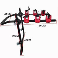 Adjustable Straps Trunk Mount Bike Rack Easy Installation Rear Mounted Cycle Carrier Safeguarding Cradles for Families, Road Trips, Camping