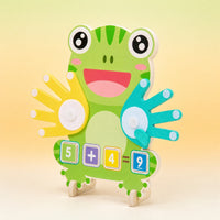 Preschool Frog Math Board with Clock Stem Math Learning Game with Cards Stable Counting Game with Cards Safe for Preschoolers