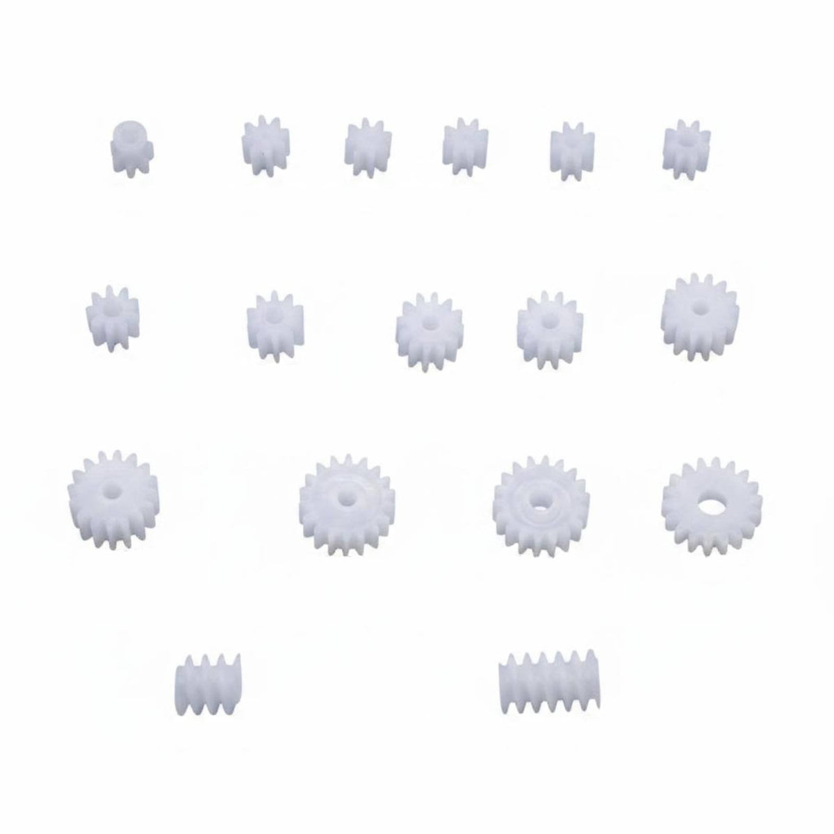 Multi-Specification DIY Robot Parts Kit Educational Plastic Gear Assortment Plastic Cogwheel and Pulley Set for Hobbyists, Workshops