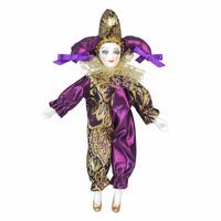 Pierrot Clown Doll Poseable Limbs Tearful Clown Doll Movable Joints Articulated Harlequin Figure for Collectors
