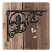 Cast Iron Shelf Bracket Vintage Design Iron Shelf Support for Plant Display