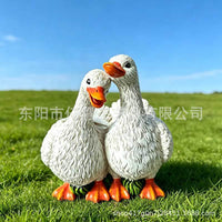 Resin Duck Couple Flower Pot Planter for Garden and Balcony