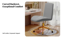 Upholstered Shellspine Caster Chair Nordic design Office Seating for Teens, Women