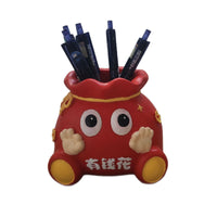 Cartoon Resin Figurine Creative Money Flower Desktop Storage Pen Holder Anti-Anxiety Resin Craft