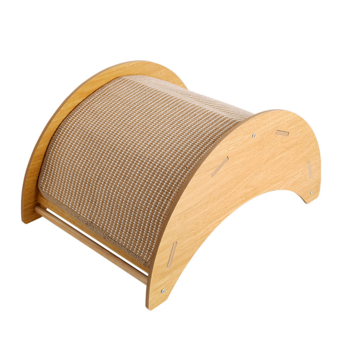 Cat Rocking Bed Curved Cradle Elegant Feline Lounger and Activity Center for Small Apartments