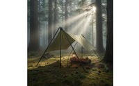 2 Pieces Cylindrical Tent Poles Sturdy Tarp Poles Portable Shelter Support Rods Lightweight for Backpackers