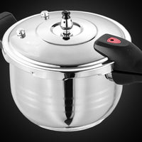 Multi-Cooktop Compatible Stainless Steel Pressure Cooker Thickened Body Pressure Cooker Multiple Safety Features Large Capacity Stew Pot Preserves Nutrients & Flavor for Families