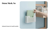 Adhesive Bedside Organizer Space-Saving Hanging Basket Large Capacity