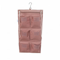 Hanging Storage Bag 6 Pockets Closet Hanging Organizer Textile