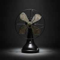 Decorative Fan with Wooden Compact for Desk, Decorators, Collectors