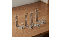 4 Pieces Stainless Steel Load Stop Brackets with Tie-down Rings Corrosion-Resistant Load Stop Bracket Rustproof Tie down Loop Long-Lasting for Contractors, Outdoor Enthusiasts, Roof Racks, Cargo Hauling, Road Trips