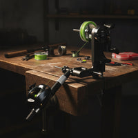 Fishing Line Spooler with Tensioner Adjustable Tension Fishing Line Spooler with Clamp Bench-Mounted Reel Spooling Station for Workbench
