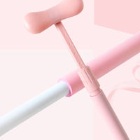 Cross-Shaped Posture Training Bar Telescopic Stretching Stick with Headrest Padded Posture Corrector Stick Lightweight for Adults, Children, Home, Studio
