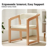 Upholstered Armchair Traditional Chinese design Upholstered Z-Shaped Chair With Armrests Minimalist Aesthetic for Office Workers