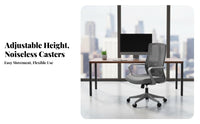 Reclining Desk Chair with Footrest Breathable Mesh ergonomic workspace Furniture