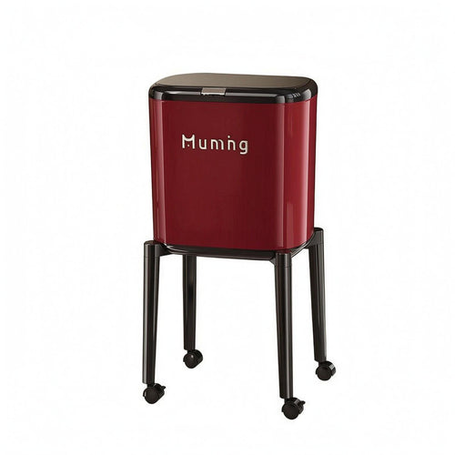 Retro Trash Can Presspress-to-Release Refuse Container Portable for Kitchen
