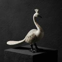 Peacock Ornament Resin Bird Sculpture Modern Decor for Entryway