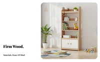 Floor-Standing children's Bookcase with Doors Sturdy Construction Cubby Bookcase with Doors Large Capacity Bookshelf Easy to Assemble for Students, Toddlers, Parents, Bedroom, Nursery, Playroom, Daycare Center