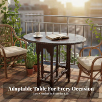 Oval fold-downpanel Table Foldable Design fold-down panel Table Vintage aesthetic Sturdy Construction for households, pairs