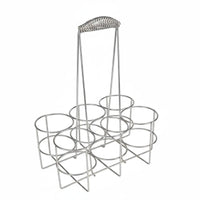 6 Bottles 6 Bottle Beer Basket Portable Drink Carrier Accessible Wire Design