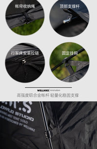 WELLHIKE户外SWS云驰单人四季帐篷轻量露营solo徒步行军床睡垫
