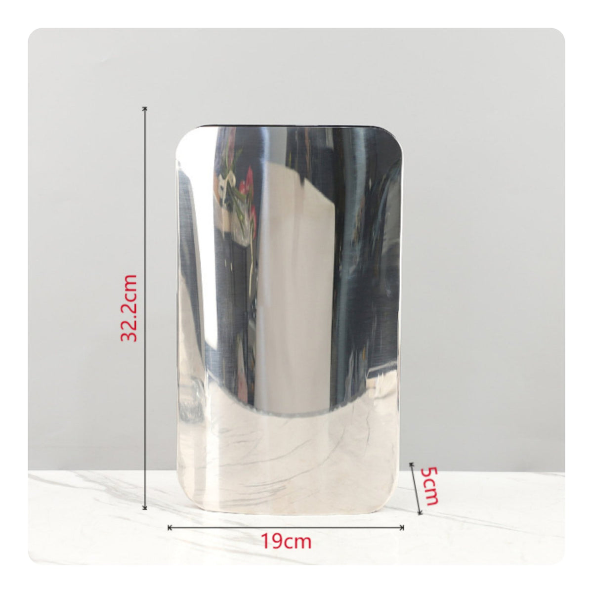 Stainless Steel Vase Polished Finish Nordic Metal Vase Easy to Clean