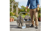 Stainless Metal Hose Reel Hose Reel Cart Freestanding for Watering Plants