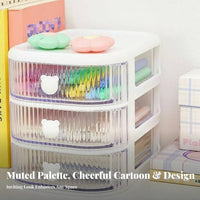 Compartmentalized organizer with Drawer Multifunctional for Desk, Dorm Room, Artists