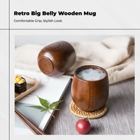 Wooden Tea Cup Multi Drink Use Table Drinkware Multifunctional Reusable for Adults, Event Planners, Outdoor, Picnic, Parties