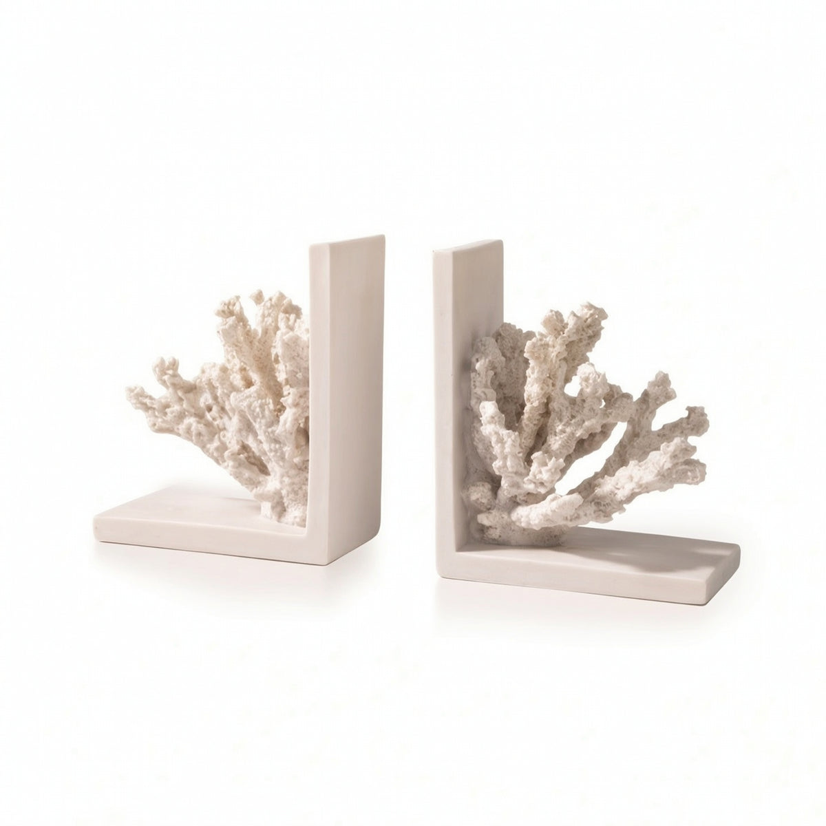 Coral Bookends Coastal Bookends with Coral Minimalist for Readers