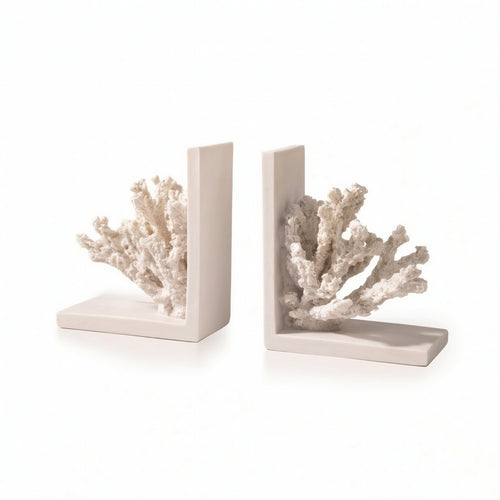 Coral Bookends Coastal Bookends with Coral Minimalist for Readers
