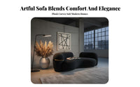 Bean-Shaped Sofa Light Luxury Aesthetic Couch Minimalist Design Living Room Furniture for Apartment Dwellers, Homeowners, Lounge Area, Modern Office