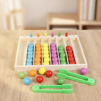 Wooden Color Sorting Toy Child-Centered Sorting Toy with Tongs Educational Hands-on for Toddlers, Preschoolers, Kids, Home