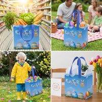 Large Non-Woven Party Bag Sturdy Cartoon Holiday Gift Bag Tear-Resistant for Families, Parents, School Events, Shopping