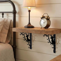 Iron Deer Head Wall-Mounted Shelf Bracket