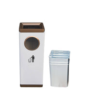 Commercial Upright Trash Can with Grid Long-Lasting Trash Can with Inner Liner Sturdy Floor-Standing Waste Bin Sleek for Hotels, Lobbies, Hallways