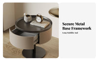 Cylindrical Drawer Cabinet Modern Design Nightstand two-level for Adults, partners