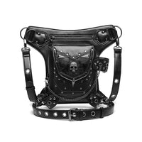 GEARDUKE Punk Skull Chain Crossbody Bag for Women, PU, Medium