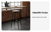 Round Backless Stool Nordic Design Bar Chair Minimalist Design for Pub, Counter