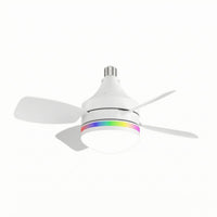 LED Ceiling Fan Light Rainbow Band Ceiling Fan Light Energy Saving for Bedroom