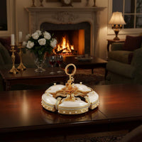 Covered Fruit Tray Dust Protection Divided Snack Tray Water-resistantResistant Lidded Snack Platter