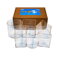 5 Pieces Geometric Volume Set Graduated Volume Measuring Containers Measuring Cups for Students