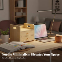 Adjustable Desktop Organizer with Drawers Space Saving for Dorm Room, Students